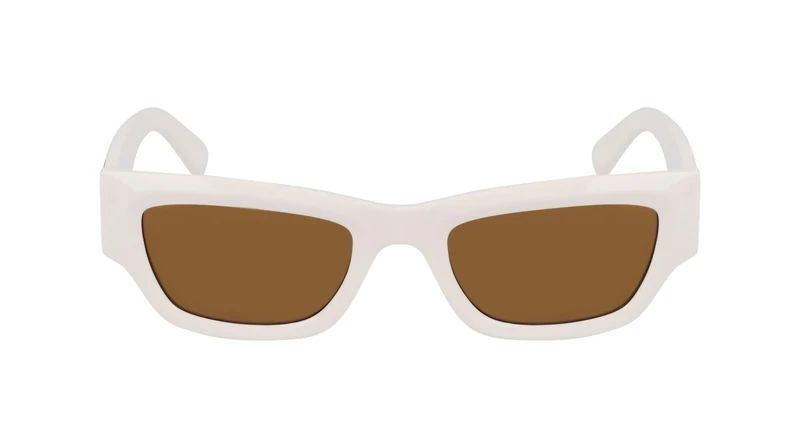 KARL LAGERFELD Women's Sunglasses KL6141S - White with Solid Brown Lens
