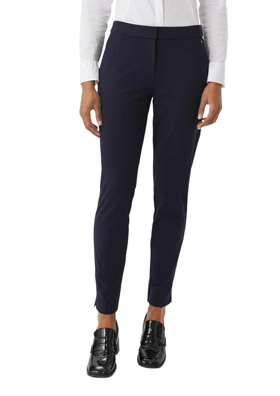 comma Women's 2139963 Trouser, Blue, 16