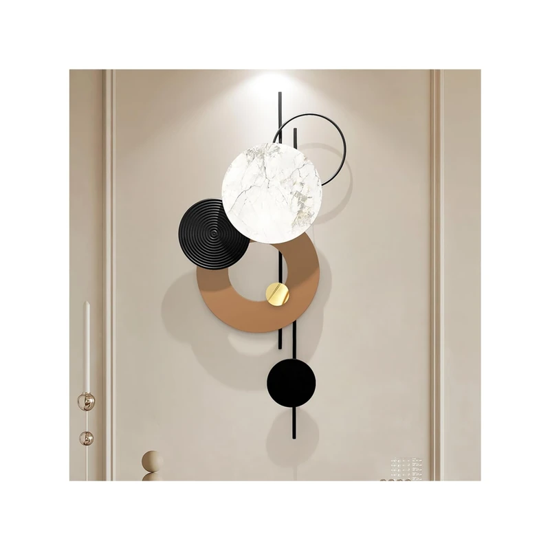 HEBOIX Large Metal Wall Decor Modern Metal Wall Art 3D Wall Sculptures Handmade Wall Hanging Wall Decoration for Living Room/Dinning Room/Bedroom/Entryway/Kitchen/Office