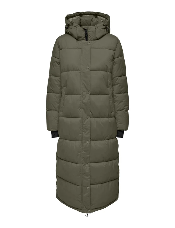 ONLY Women's Onlann Premium Puffer Coat X-Long OTW, Brown, L