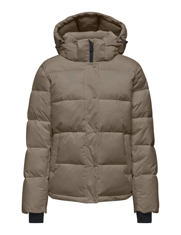 ONLY Women's Onlann Premium Puffer Jacket Regular OTW Quilted, Brown, L