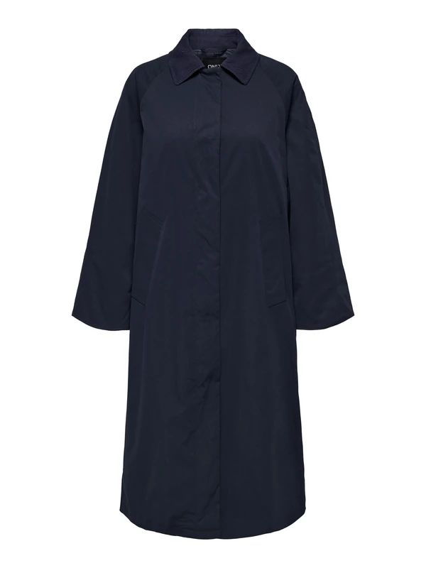 ONLY Women's ONLORCHID Corduroy Mix Trench Coat CS OTW Coat, Blue, XS, blue, XS - Image 1
