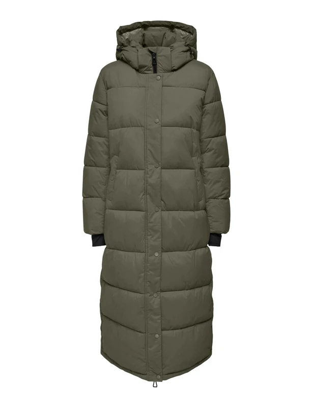 ONLY Women's Onlann Premium Puffer Coat X-Long OTW, Brown, M