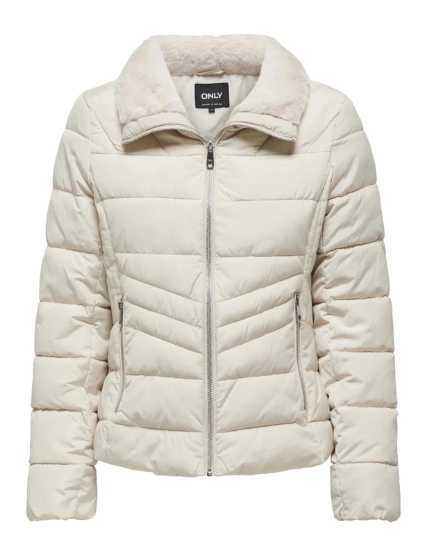 ONLY Onlhelen Cc OTW Women's Short Puffer Jacket, gray, L