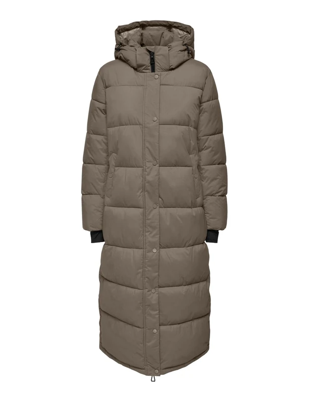 ONLY Women's Onlann Premium Puffer Coat X-Long OTW, Brown, S