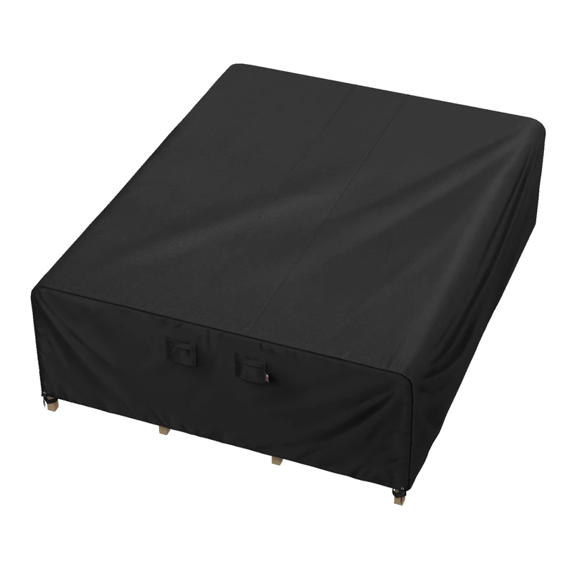 iBirdie Outdoor Patio Furniture Covers Waterproof Weatherproof Rectangular Table Cover 140L x 80W x 28H inch - Heavy Duty 600D for Outside Dining Table and Chairs