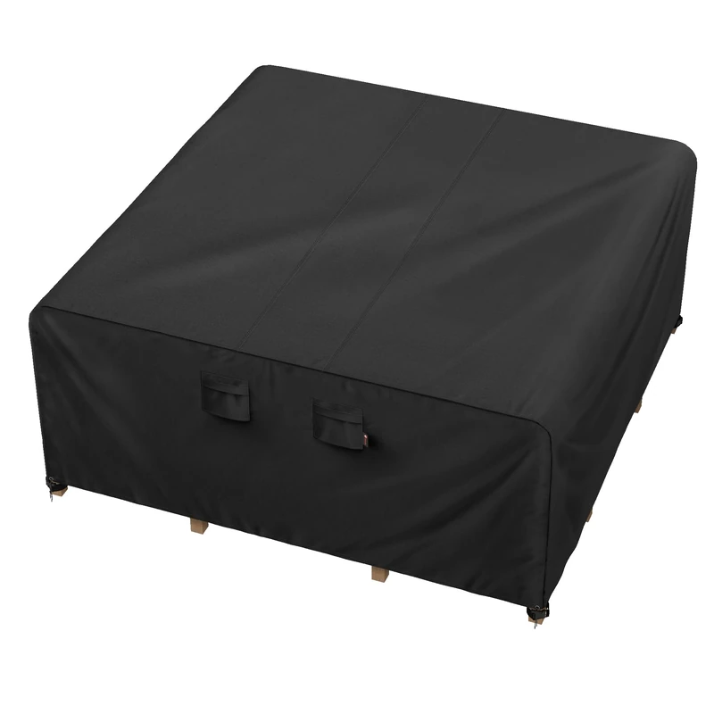 iBirdie Outdoor Patio Furniture Covers Waterproof Weatherproof Square Table Cover 96 x 96 inch - Heavy Duty 600D for Outside Dining Table and Chairs