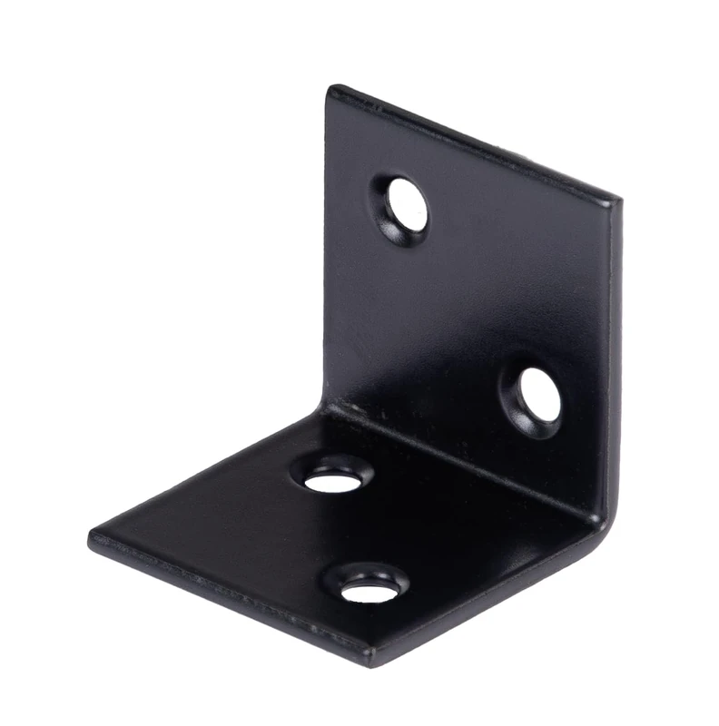 Alberts 824433 Wide Angle Bracket -Blue galvanised - Black Powder-Coated - 30 x 30 x 30 mm | Set of 50