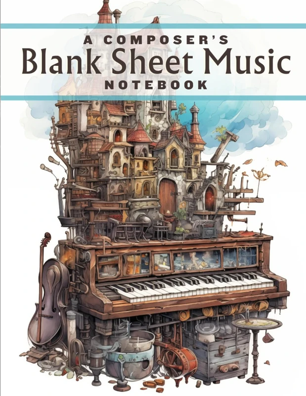 A Composer’s Blank Sheet Music Notebook: 10 ledger lines per page for music composition
