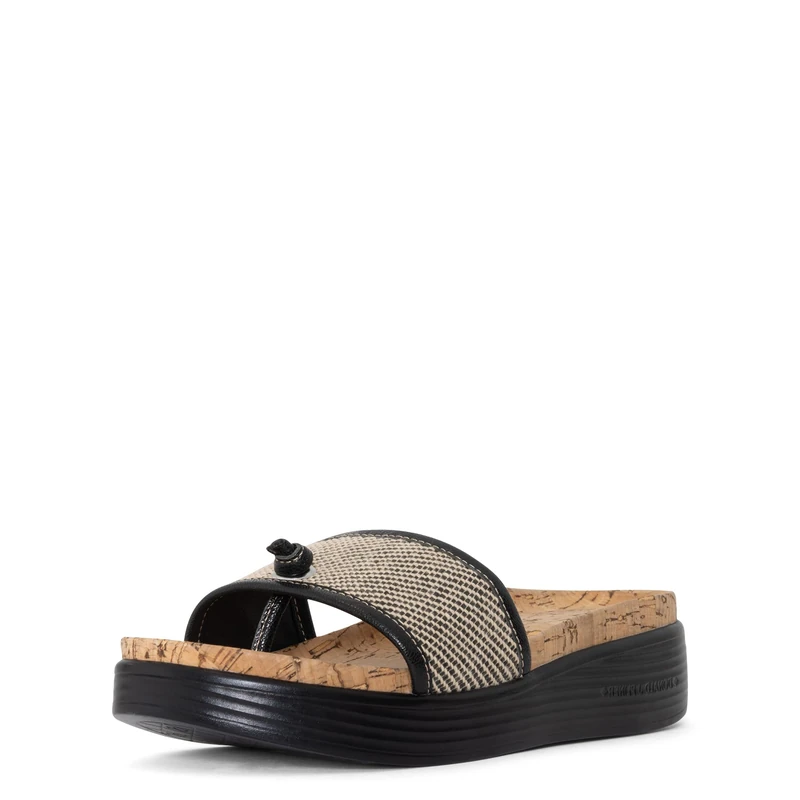 Donald Pliner Women's Farrah Slide Sandal, Black-Canvas, 6.5 UK - Image 1
