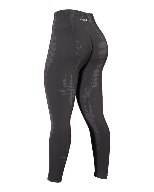 AUROLA Serpent Snake Seamless Scrunch Workout Leggings for Women,Girls Squat Proof Ribbed Thick Active Gym Pants, Chestnut Brown, S - Image 1