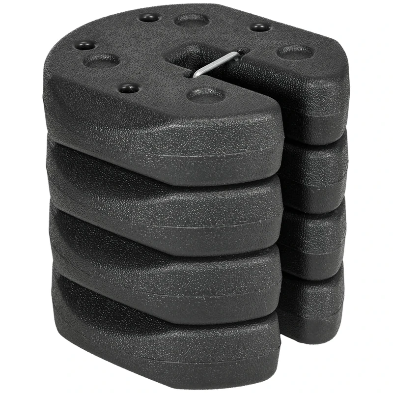 Outsunny Gazebo Weights Set of 4, Total 12KG Weights for Gazebo Legs with Reinforce Pins and Carry Belt, for Gazebos Shelters Marquees Tents - Image 1