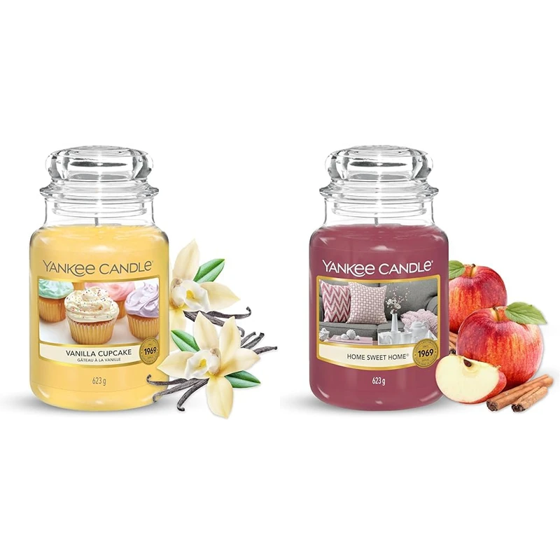Yankee Candle Scented Candle | Vanilla Cupcake Large Jar Candle | Long Burning Candles & Scented Candle | Home Sweet Home Large Jar Candle | Long Burning Candles