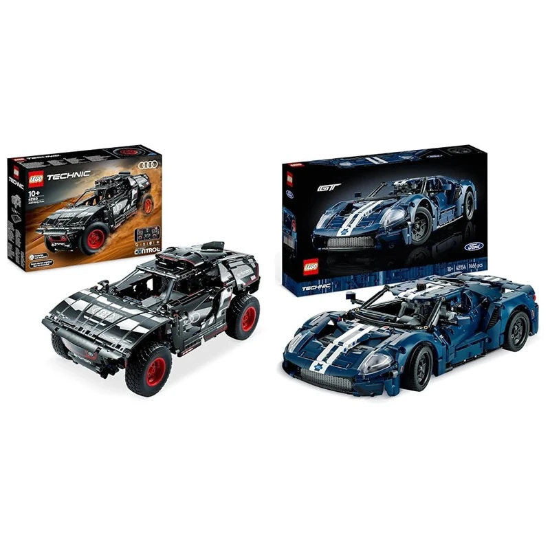 LEGO 42160 Technic Audi RS Q e-tron Remote Control Rally Car Toy, Dakar Rally Off-Road Car Model & 42154 Technic 2022 Ford GT Car Model Kit for Adults to Build, 1:12 Scale Supercar