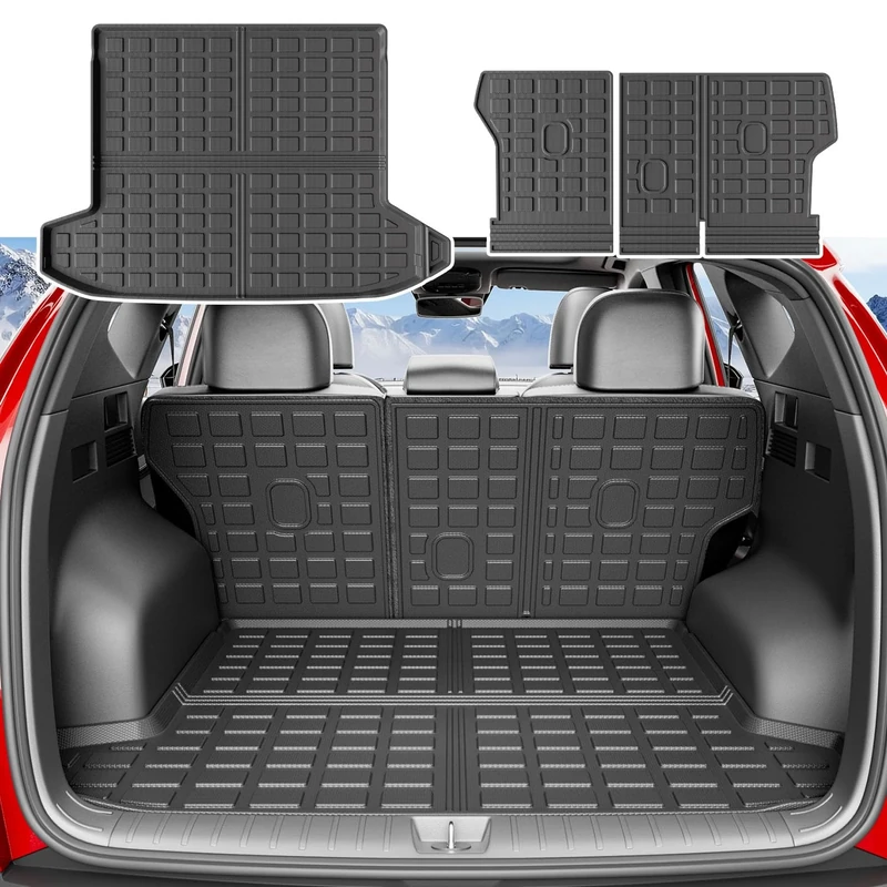 xipoqix Cargo Mat Backrest Mat Compatible with 2022-2024 Hyundai Tucson Trunk Mat TPE Material Cargo Liner Replacement for 2022 2023 2024 Hyundai Tucson Accessories (Upgraded Trunk Mat+Backrest Mat)