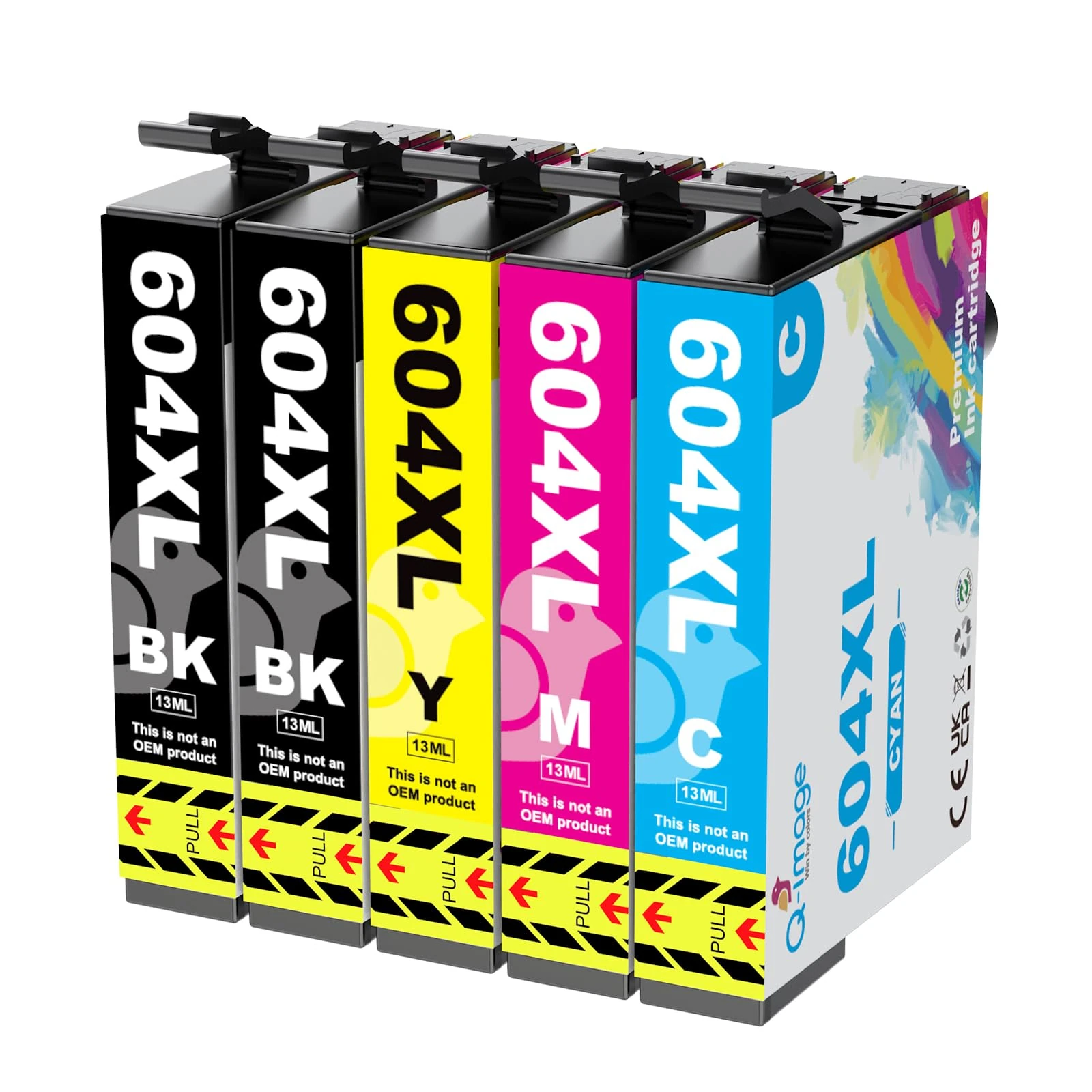 Q-image 604XL Cartridges for Epson 604 604XL Multipack Compatible with Epson Expression Home XP-2200 XP-2205 XP-3200 XP-3205 XP-4200 XP-4205 Workforce WF-2910 WF-2930 WF-2935 WF-2950 (Pack of 5)