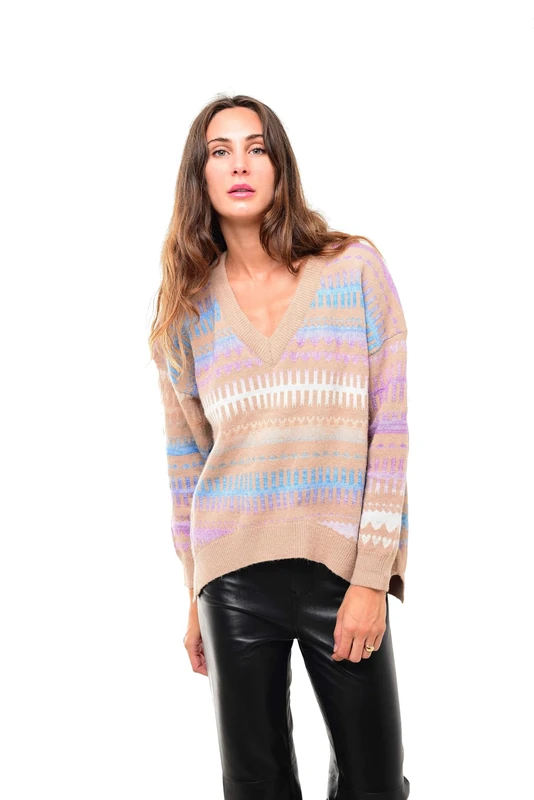 SOHUMAN Women's Sweater Polo, Multicoloured, One Size - Image 1