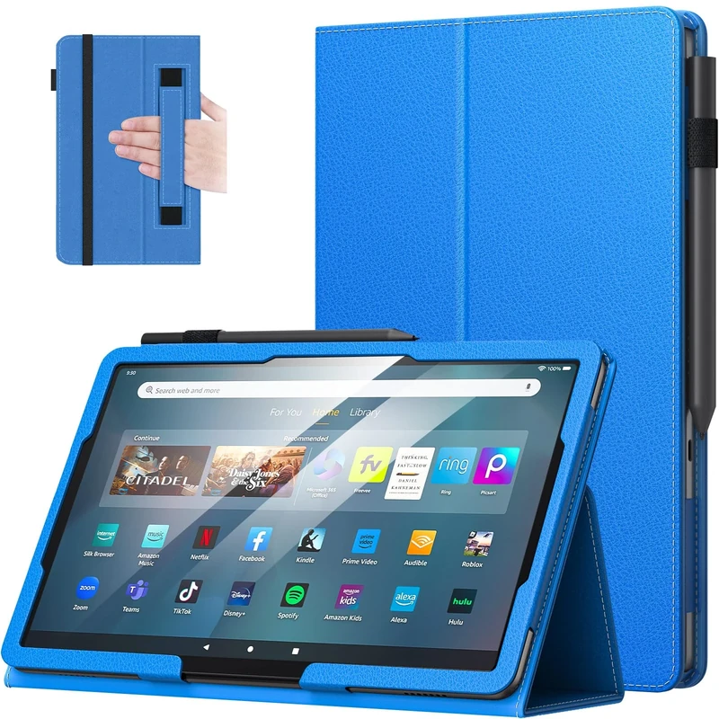 MoKo Case for Amazon Fire Max 11 Tablet (13th Generation, 2023 Release) 11" - Slim Folding Stand Cover Case for Kindle Fire 11 Tablet with Auto Wake/Sleep, Blue