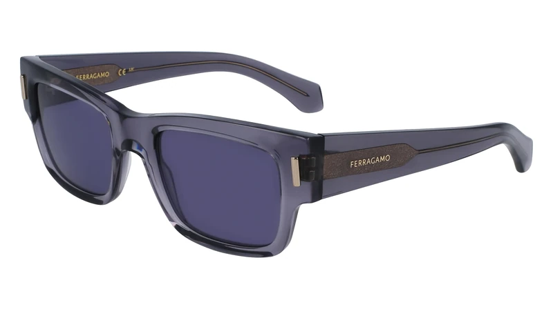 FERRAGAMO SF2011S 020 TRANSPARENT GREY 53/21/140 MALE Sunglasses