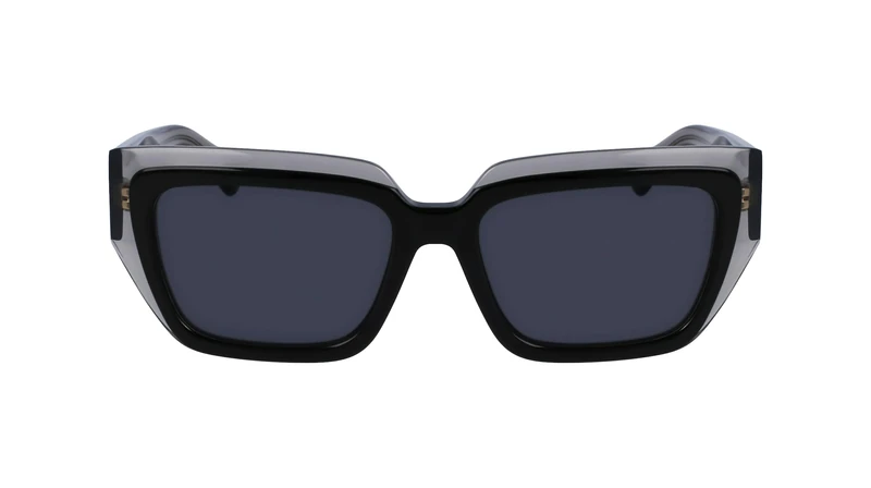 FERRAGAMO SF2002S 024 TRANSPARENT GREY/BLACK 55/18/140 FEMALE Sunglasses