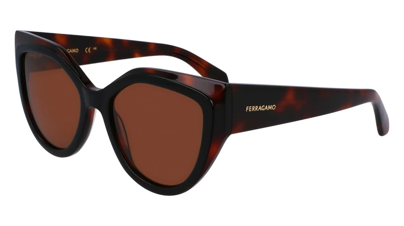 FERRAGAMO SF2004S 241 TORTOISE/BLACK 53/18/140 FEMALE Sunglasses