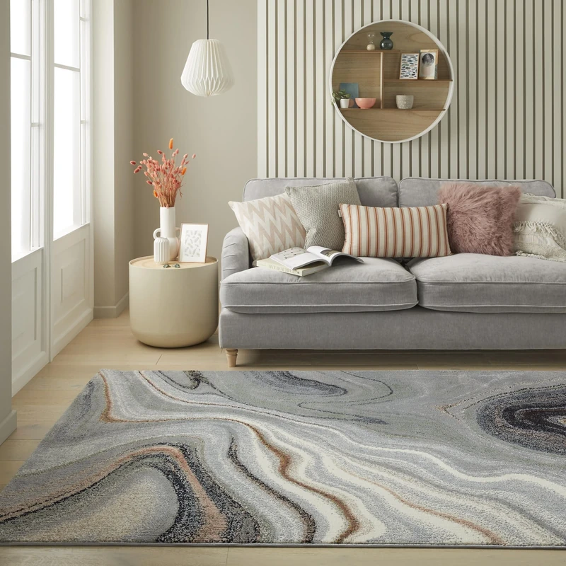 CONCEPT LOOMS AMARA PLUSH COLLECTION | Indoor Area Rugs for Living Room, Kitchen, Hallway Floor, Bedroom, Abstract Pattern, Short Pile, Non Shedding, Soft to Touch (290cm X 200cm) - AMA104 - Image 1