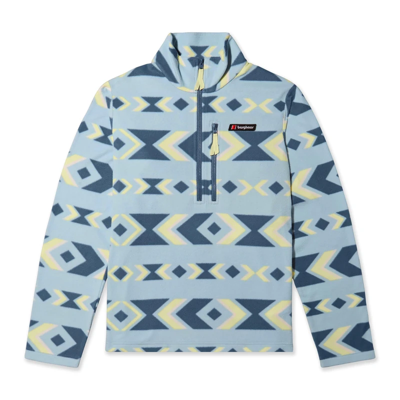 Berghaus Unisex Prism Printed Trango Half Zip Fleece | Classic Pattern | Warm Fleece Half Zip, Geo Aztek Nepal, XL - Image 1