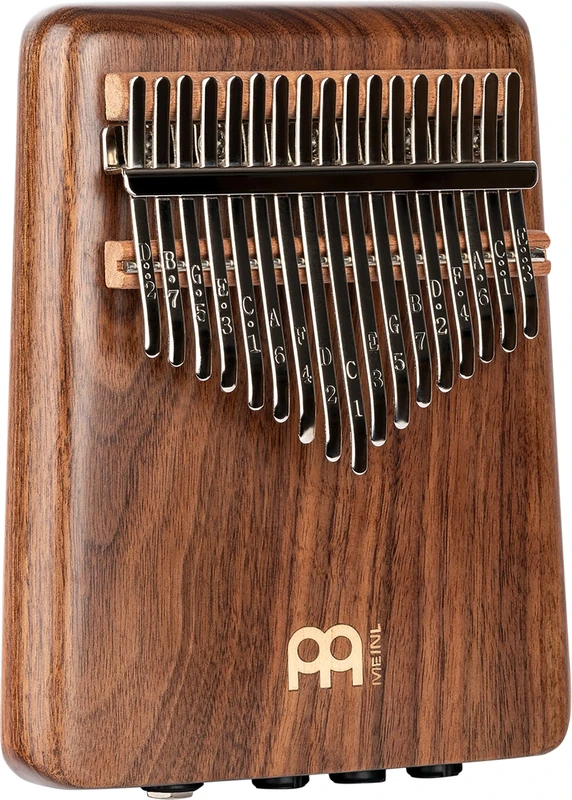 Meinl Percussion Solid Pickup Kalimba - Thumb Piano with Pickup - Tuning D B G E C A F D C E G B D F A C E - Walnut, Natural (PKA17AW)