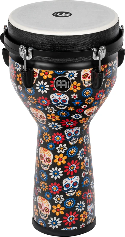 Meinl Percussion Jumbo Djembe Instrument - Medium-Large Hand Drum - With Synthetic Head - Diameter 10 Inches - Plastic, Multicolored (JD10DA)