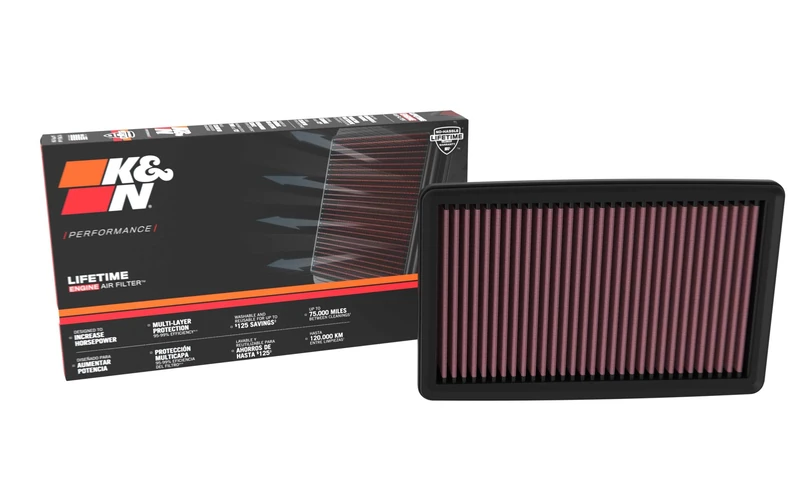 K&N Replacement Air Filter compatible with Honda Civic 2.0 Type R 2022- (33-5139)