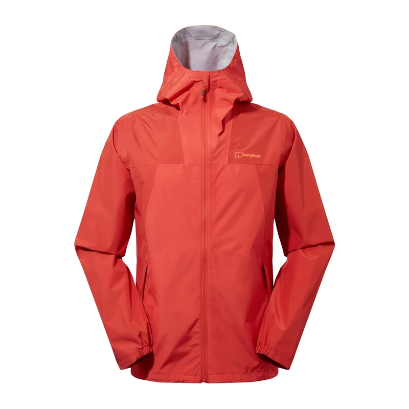 Berghaus Deluge Pro Waterproof Shell Jacket | Adjustable | Durable Coat | Rain Protection Jacket, Apricot Flame/Apricot Spice, XS
