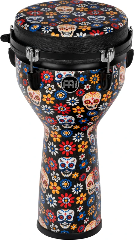 Meinl Percussion Jumbo Djembe Instrument - Medium-Large Hand Drum - With Synthetic Head - Diameter 10 Inches - Plastic, Multicolored (JD10DA-DH)