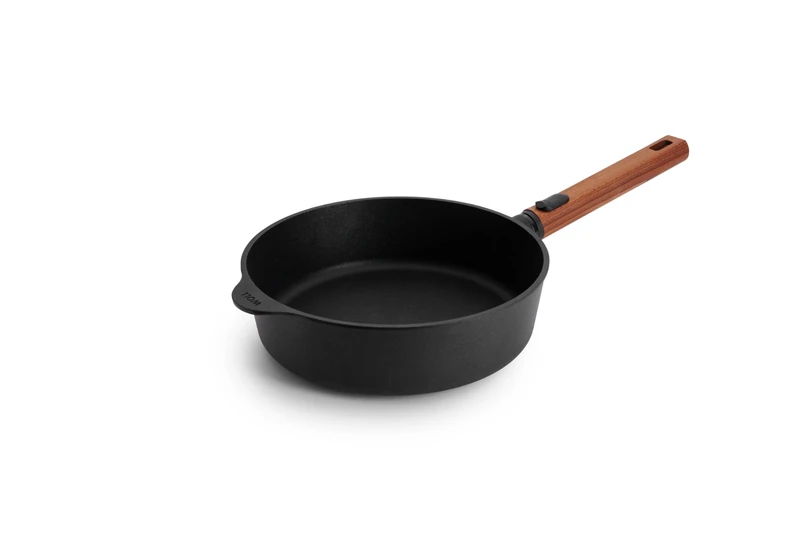 Woll Eco Logic QXR High Rim Pan Diameter 24 cm Height 7 cm with Removable Handle PFAS-Free Non-Stick Pan Oven-Safe Induction Frying Pan High