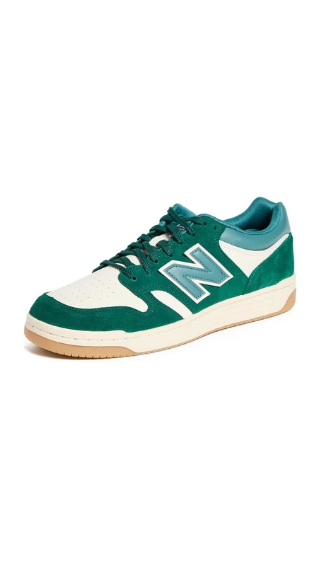 New Balance 480 Mens Sneaker, Green White Stripes, 11.5 UK