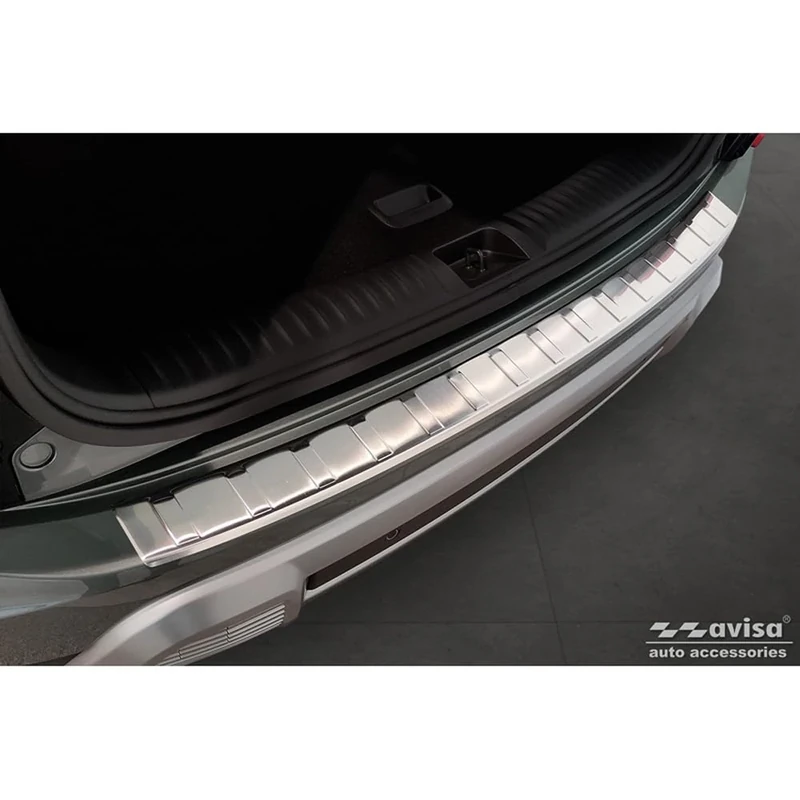Avisa Stainless Steel Rear bumper protector compatible with SsangYong Torres (J100) 2022- 'Ribs'
