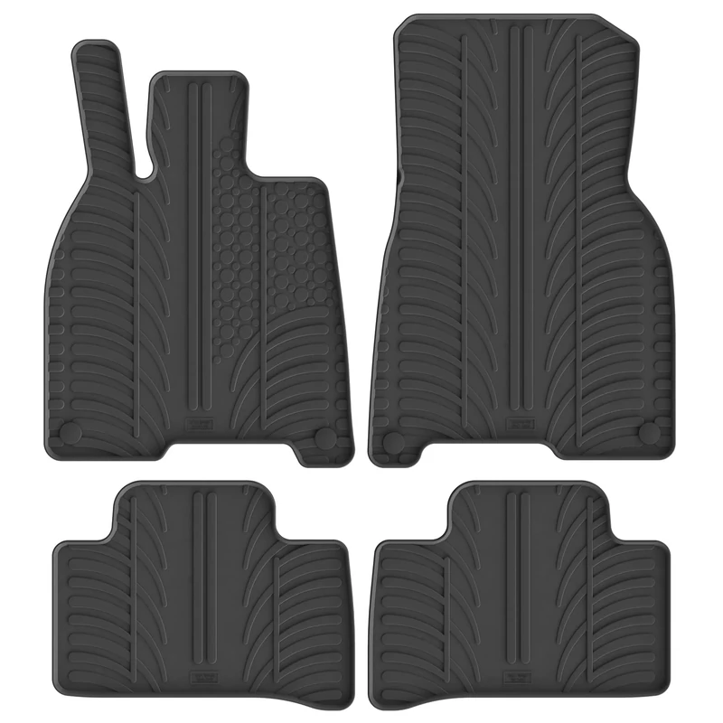 Gledring Set of rubber mats compatible with Mercedes EQE (V295) 2022 (T profile 4 pieces + mounting clips)