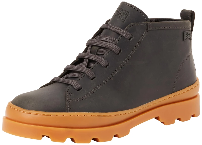 Camper Unisex Kids Brutus K900370 Lace Up Bootie, Dark Gray 001, 10 UK Child