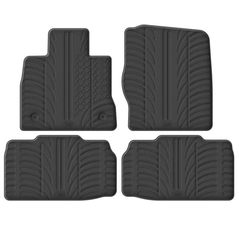 Gledring Rubber mats compatible with Ford Explorer VI PHEV 2019- (T profile 4-piece + mounting clips) - Image 1