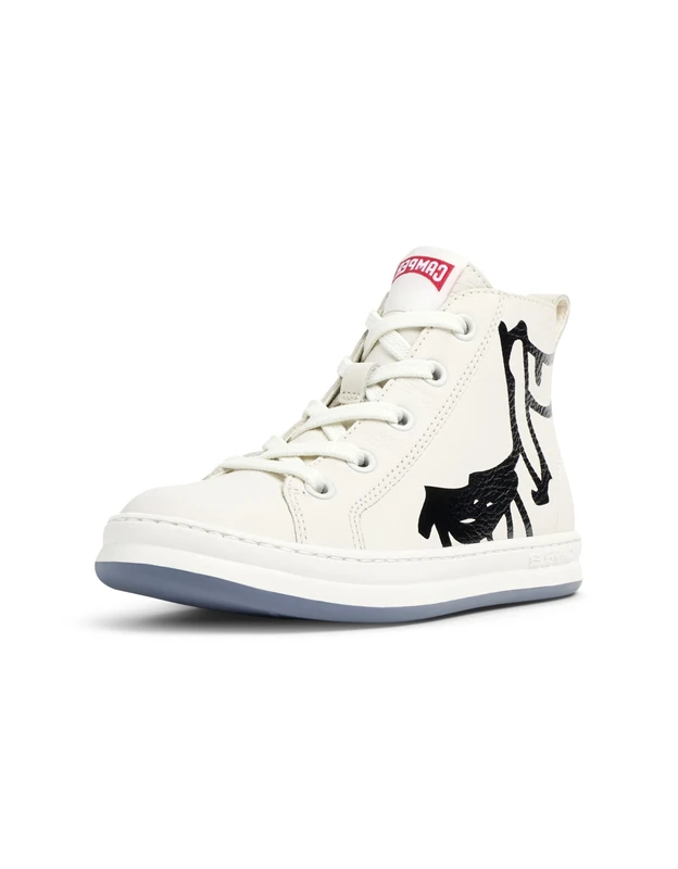 Camper Unisex Kids Runner Four K900261 Sneaker Booties, White Natural 009 Tws, 10 UK Child - Image 1