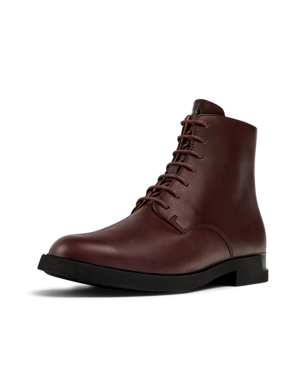 Camper Women's Iman K400300 Lace Up Bootie, Burgundy 008, 8 UK