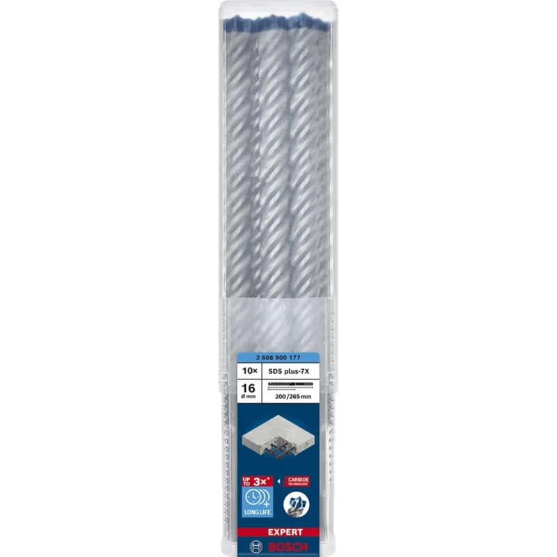 Bosch EXPERT SDS plus-7X hammer drill bit 16 x 200 x 265 mm for rotary hammers