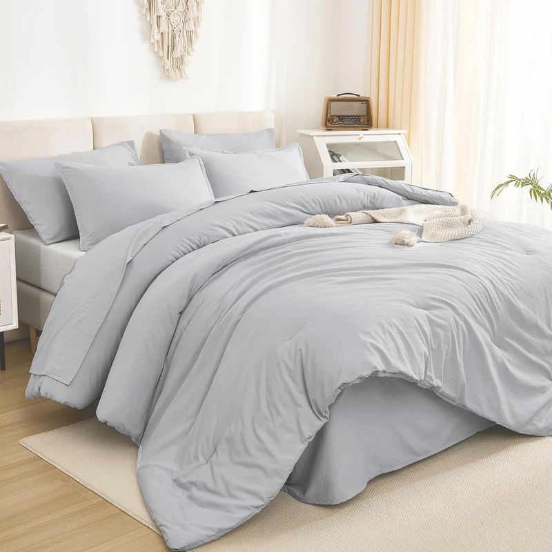 Litanika California King Comforter with Sheets - 7 Pcs Bed in a Bag