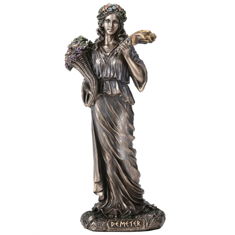 Veronese Design 5 7/8 Inch Demeter Greek Goddess of The Harvest Cold Cast Resin Statue Bronze Finish Sculpture - Image 1