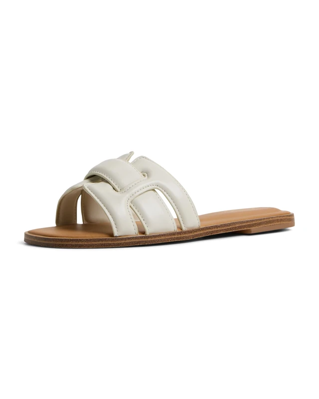 Aldo Women's Elenaa Flat Sandal, White/Bone, 4.5 UK - Image 1