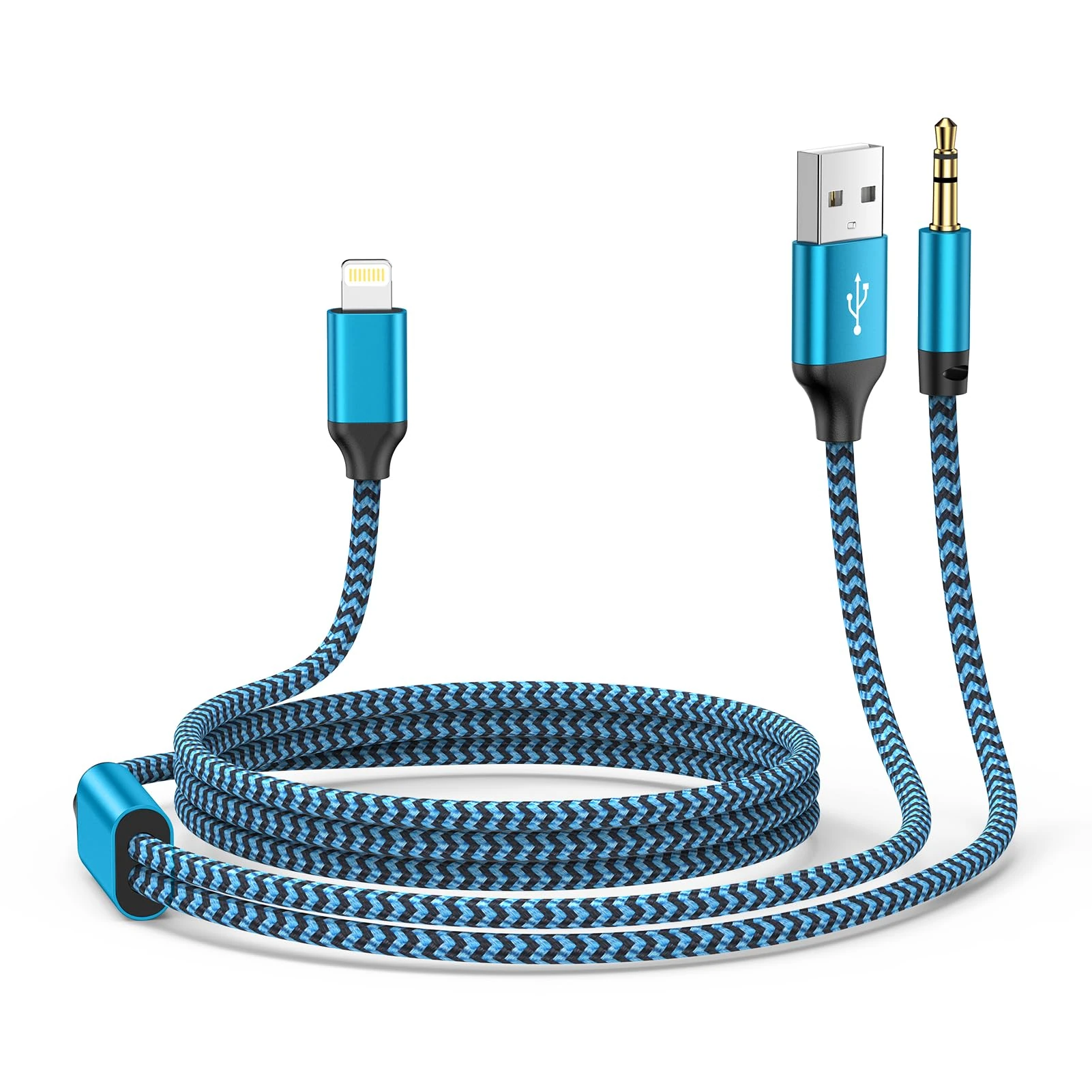 Aux Cable for iPhone in Car, 2 in 1 Lightning to 3.5mm Aux Cord and Charger Cable, Apple USB A ux Lead for Car for iPhone 14/14 Pro/14Pro Max/13/13 Pro/12/11/XR/X/8 for Stereo/Headphones/Speaker