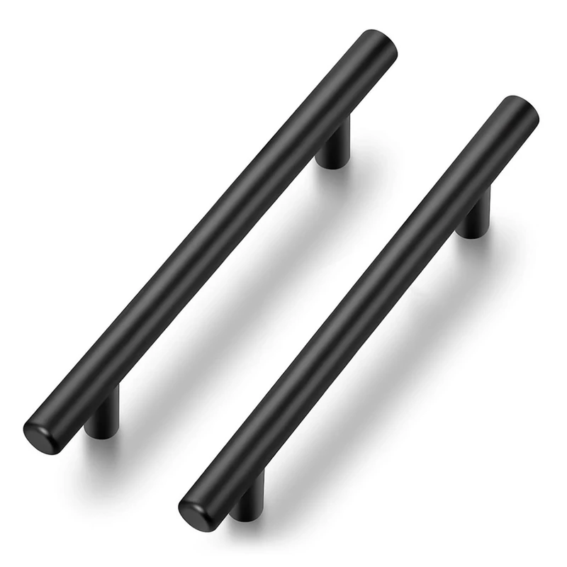 Ravinte 5 Pack Black Kitchen Cabinet Handles - 128mm T-Bar Pulls