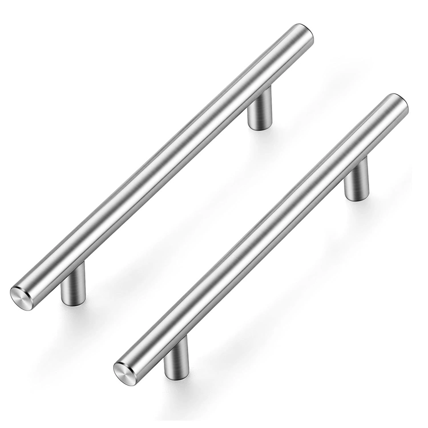 Ravinte 30 Pack Kitchen Cupboard Handles Brushed Nickel Wardrobe Handles 128mm Hole Center T Bar Cupboard Handles Bathroom Handle Furniture Drawer Pulls, UKT128LS30