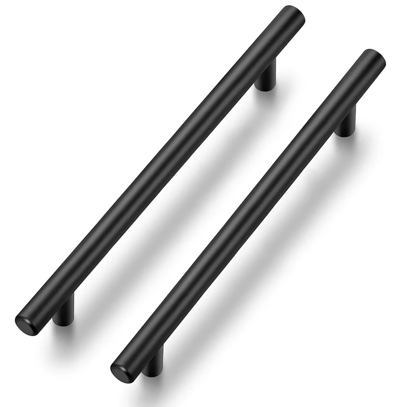 Ravinte 30 Pack Kitchen Cupboard Handles Black Cupboard Handles 160mm Hole Center T Bar Kitchen Handles Pulls for Cabinets and Drawers