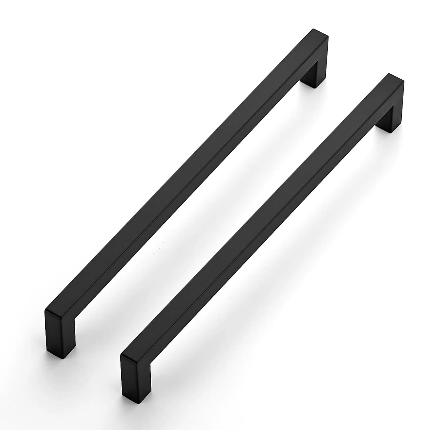 Ravinte 15 Pack Kitchen Door Handles Black Handles for Cupboards 256mm Cupboard Pulls Kitchen Cabinet Pulls Square Bar Wardrobe Hardware Cabinet Door Hardware