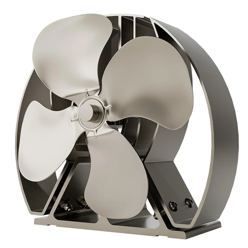 Forest Master | Steel Grey Viking Air Advanced Stove Fan – Powerful 4-Blade Heat Powered Fan for Eco-Friendly Heat Circulation in Wood Burning Stoves & Fireplaces – Includes Fragrance